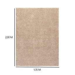 Tapete para Sala Quarto Classic 1,35 x 2,00 M Grande Peludo Macio Mescla Bege - 5