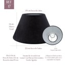 Ver imagem 2 de Cúpula de Abajur 14x9x22cm Tecido Algodão Soquete Importado Ref 17