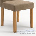 Ver imagem 7 de Conjunto de Mesa com 4 Cadeiras Lyra Retangular em MDF Cinamomo e Off White