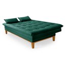 Ver imagem 4 de Sofá Cama Reclinável Melim 2 Lugares Confortável Suede Pés de Madeira