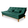 Sofá Cama Reclinável Melim 2 Lugares Confortável Suede Pés de Madeira - 3