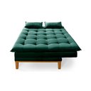 Ver imagem 5 de Sofá Cama Reclinável Melim 2 Lugares Confortável Suede Pés de Madeira