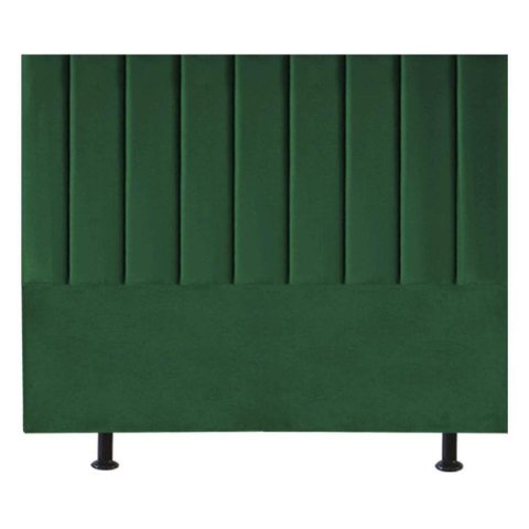Cabeceira Estofada Cama Casal Queen Size 160 Cm Marina Suede Verde