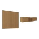Ver imagem 3 de Rack Extensível Ripado com Painel TV 75 Polegadas 200x180cm Aruá CabeCasa MadeiraOriginals Marrom