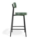 Ver imagem 6 de Kit 04 Banquetas Alta Cozinha Kobe Estofada com Encosto Couríssimo Verde - Desk Design