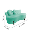 Ver mais imagens de Namoradeira Sofá Feijão Lounge 120cm Orgânica Veludo Acqua