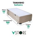 Ver imagem 3 de Bicama Box com Baú Solteiro Bege 78x188x44 V-store