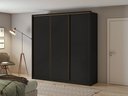 Ver imagem 1 de Guarda-Roupa Casal Spazio 240 3 Portas Deslizantes Preto Fosco - Lopas
