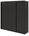 Ver imagem 2 de Guarda-Roupa Casal Spazio 240 3 Portas Deslizantes Preto Fosco - Lopas