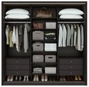 Ver imagem 4 de Guarda-Roupa Casal Spazio 240 3 Portas Deslizantes Preto Fosco - Lopas