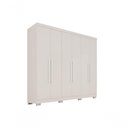 Ver imagem 5 de Guarda Roupa Casal Crsal 6 Portas de Bater 2 Gavetas MDP Branco Multimóveis 180cm