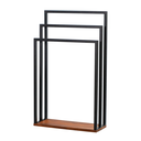 Ver imagem 1 de Toalheiro de Piso Triplo C/ Base Madeira Peroba Level Wood