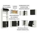 Ver imagem 5 de Armário de Cozinha Completa de Canto 399cm Branco Preto Agata Madesa 01