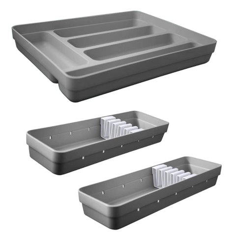 Conjunto Organizadores de Gavetas 1 Porta Talheres e 2 Porta Facas ou Chumbo