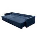 Ver imagem 4 de Sofá Cama Retrátil e Reclinável 2,50m com Molas Karen Veludo Azul Adonai Estofados