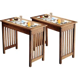 Kit 02 Bancadas Cozinha Sala de Jantar Montana Cerâmica 120cm W02 Madeira Maciça Imbuia - Lyam - 1