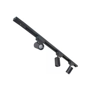 Kit Spot de Trilho 10w Completo Preto Luz Branca