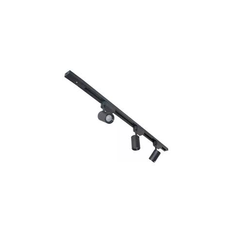 Kit Spot de Trilho 10w Completo Preto Luz Branca