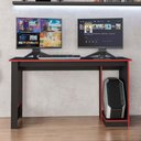 Ver imagem 3 de Mesa Gamer Computador Escrivaninha Preta Vermelha Caemmun