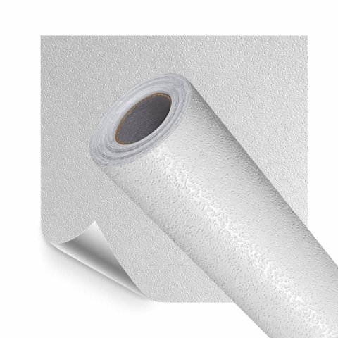 Papel de Parede Adesivo Lavavel Texturizado Casca Branco Fosco 500x60cm