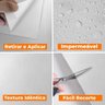 Papel de Parede Adesivo Lavavel Texturizado Casca Branco Fosco 500x60cm - 7