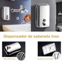 Ver mais imagens de Dispenser Saboneteira Manual Parede Sabonete Líquido Inox 1L HSI1000