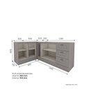 Ver imagem 3 de Cozinha Compacta 4 Peças com Balcão Pia / Canto Reto e Porta Toalhas sem Tampo Espresso Moveis