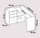 Ver imagem 7 de Mesa para Computador Office Nt 2060 Nogal - Notável