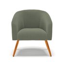 Ver imagem 5 de Poltrona Decorativa Pé Palito Castanho Stella Bouclê Menta D03 - D'Rossi