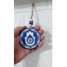 Mandala Porcelana Olho Grego Mão Hamsá Proteção Amuleto 20cm - 4