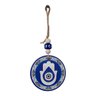 Mandala Porcelana Olho Grego Mão Hamsá Proteção Amuleto 20cm - 1