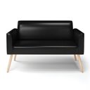 Ver imagem 4 de Sofá Namoradeira Pés Palito Natural Marisa Corano D03 - D\'rossi Cor Preto