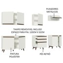 Ver imagem 5 de Cozinha Completa Reims com Armário e Balcão Branco Madesa