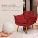 Ver mais imagens de Poltrona Decorativa Reforçada para Sala Alice para Recepção Manicure Escritório Suede