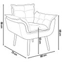 Ver mais imagens de Poltrona Decorativa Reforçada para Sala Alice para Recepção Manicure Escritório Suede