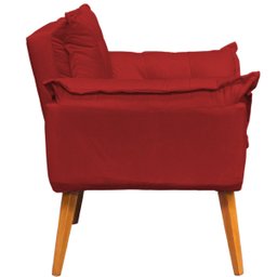Poltrona Decorativa Reforçada para Sala Alice para Recepção Manicure Escritório Suede - 5