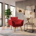 Ver imagem 1 de Poltrona Decorativa Reforçada para Sala Alice para Recepção Manicure Escritório Suede