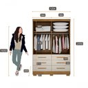 Ver imagem 3 de Guarda Roupa Solteiro Buriti 2 Portas Correr 6 Gavetas MDP Rei de Casa