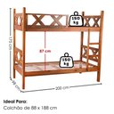Ver imagem 3 de Beliche Madeira Macica Xila Escada Fixa Mogno Mell Nath