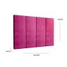 Painel Cabeceira Cama Solteiro 0,90 Suede Rosa - Comprar Moveis em Casa - 2