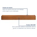 Ver imagem 6 de Aparador Suspenso 100% MDF 3 Gavetas 180cm Apolo Marrom/Marromle
