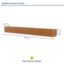Ver imagem 3 de Aparador Suspenso 100% MDF 3 Gavetas 180cm Apolo Marrom/Marromle