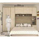 Ver imagem 4 de Guarda Roupa Modulado Casal 7 Pts 5 Gavetas Cabeceira Master Móveis Avelã Rústico com Ártico Rú