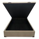 Ver imagem 3 de Base Box Bau Casal Linho Bege ( Blindada ) Super Reforçada