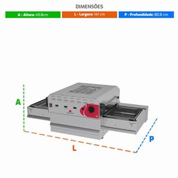 Forno Esteira Pizzas 40cm Híbrido Gás e Elétrico Profissional Prfe-400 G2 Nh 220v - Progás - 2 Forno Esteira Pizzas 40cm Híbrido Gás e Elétrico Profissional Prfe-400 G2 Nh 220v - Progás - 2