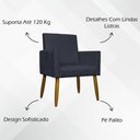 Ver imagem 5 de Kit 12 Poltronas Decorativas Mari Pé Palito Castanho - Preto Suede