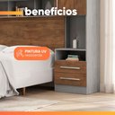 Ver imagem 7 de Dormitório Completo Georgia Ja Avelã / Jequitibá para Cama Box 1,58m Queen