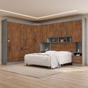 Ver imagem 3 de Dormitório Completo Georgia Ja Avelã / Jequitibá para Cama Box 1,58m Queen
