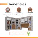 Ver imagem 5 de Dormitório Completo Georgia Ja Avelã / Jequitibá para Cama Box 1,58m Queen