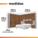 Ver imagem 4 de Dormitório Completo Georgia Ja Avelã / Jequitibá para Cama Box 1,58m Queen